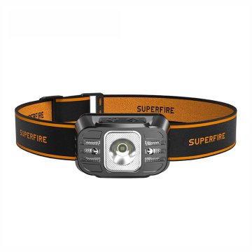 Superfire Čelna svetilka Superfire HL75-X, 220 lm, USB