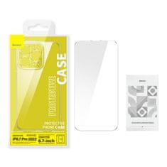 BASEUS Zaščitni komplet Baseus Crystal prozoren magnetni etui in kaljeno steklo za iPhone 14 Pro Max