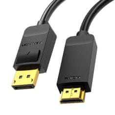 Vention Kabel DisplayPort 1.2 na HDMI 1.4 Vention HAGBI 3 m, 4K 30 Hz (črn)