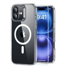 ESR Hybrid Case (HaloLock) ESR etui za iPhone 16 z zaščitnim kompletom za zaslon (prozoren)