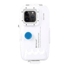 Puluz Plastični vodoodporni etui Puluz za iPhone 15 Plus/15 Pro Max/14 Plus/14 Pro Max/13 Pro Max/12 Pro Max/11 Pro Max (bel)