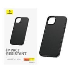BASEUS Etui za telefon iPhone15 Plus Baseus Fauxther Series (črn)