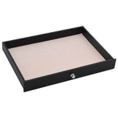 Vidaxl Škatla za nakit 10-plastna z držali za ure črna 29x20,5x40,5 cm