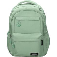 Street Šolski nahrbtnik Round Happy Green z udobnim hrbtiščem in odsevnimi elementi