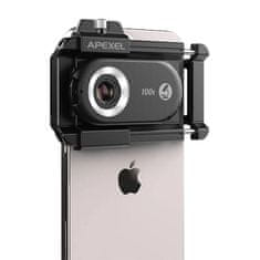 Apexel 3x objektiv / mikroskop CPL za pametni telefon Apexel APL-MS3IN1, 200x / 150x / 100x