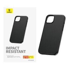 BASEUS Etui za telefon iPhone15 Pro Baseus Fauxther Series (črn)