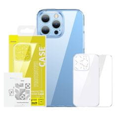 BASEUS Zaščitni komplet Baseus SuperCeramic prozoren, stekleni etui in kaljeno steklo za iPhone 14 Plus