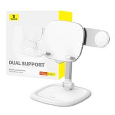 BASEUS Stojalo za tablico/telefon Baseus Seashell (belo)