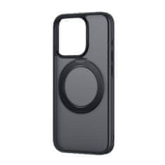BASEUS Baseus SkyRing Magnetic etui s stojalom za iP 13 Pro + kaljeno steklo in komplet za čiščenje (črn)