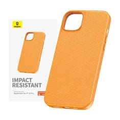 BASEUS Etui za telefon iPhone15 ProMax Baseus Fauxther Series (oranžna)