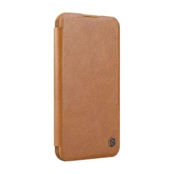 Nillkin Nillkin Qin Prop Leather iPhone 16 etui (rjava)