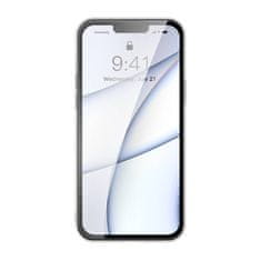 BASEUS Etui Baseus Frosted Glass Case za iPhone 13 Pro (črno) + kaljeno steklo