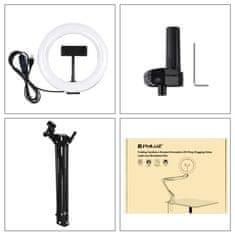 Puluz Ring light / desk stand with clip Puluz LED 20 cm vlog / stream for phone PKT3089B