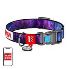 WAUDOG Nylon ovratnik z QR kodom za psa Waudog „NASA21”, velikost M, širina 20 mm