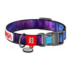 WAUDOG Nylon ovratnik z QR kodom za psa Waudog „NASA21”, velikost M, širina 20 mm