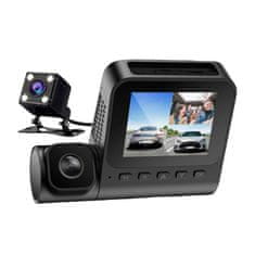 Azdome Sprednja kamera 1080p, notranja kamera 1080p in zadnja kamera VGA Azdome V600-3CH, G-senzor