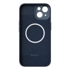 BASEUS Zaščitni komplet Baseus Liquid Silica magnetni etui in kaljeno steklo za iPhone 14 Plus (modra)