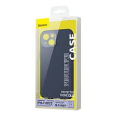 BASEUS Zaščitni komplet Baseus Liquid Silica magnetni etui in kaljeno steklo za iPhone 14 Plus (modra)