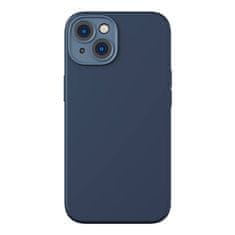 BASEUS Zaščitni komplet Baseus Liquid Silica magnetni etui in kaljeno steklo za iPhone 14 Plus (modra)