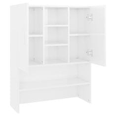 Vidaxl Omara za pralni stroj visok sijaj bela 70,5x25,5x90 cm