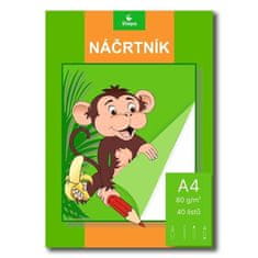 Skicirka A4 - 80 g/m2, 40 listov