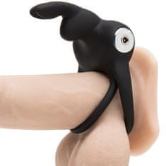 Happy Rabbit Obroček za penis Happy Rabbit Love Ring, črn