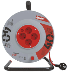 Emos kolutni podaljšek, 40 m, 4 vtičnice, PVC, 230 V, 1,5 mm2 (P09240)