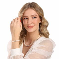 JwL Luxury Pearls Nežna zapestnica iz pravih riževih biserov JL0865