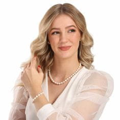 JwL Luxury Pearls Nežna zapestnica iz pravih riževih biserov JL0865