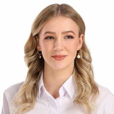 JwL Luxury Pearls Romantični asimetrični uhani s srcem in sladkovodnim biserom 2v1 JL0854