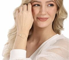 JwL Luxury Pearls Minimalistična pozlačena zapestnica s pravim biserom JL0858