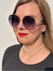 JwL Luxury Pearls Nežna ogrlica z belim biserom in bleščečim cirkonom JL0860