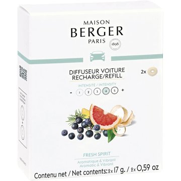 Maison Berger Paris Polnilo/dodatna polnila za difuzor za avto Fresh Spirit, 2 kosa