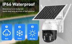 BOT Zunanja pametna IP/WiFi kamera SC3 4G s solarno ploščo