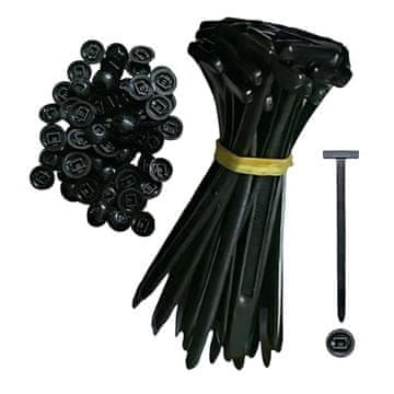 Netscroll Univerzalne najlonske samozaklepne vezice z zatičem in gumbom, odporne na UV žarke, za avtomobilska popravila in organizacijo kablov, 50 kosov, CableTies