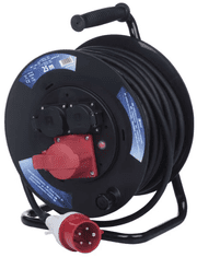Emos kolutni podaljšek zunanji, 25 m, 3 vtičnice, guma, 230V/400V, 1,5 mm2 (P192250)