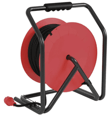 Emos kolutni podaljšek, 50 m, 4 vtičnice, guma, 230V, 2,5 mm2, zunanji, črn (P19221)