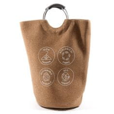 Prenosna vreča za perilo s kovinskimi ročaji Cork 50x30xh66cm / pluta, poliester