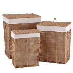 StarDeco Košara za perilo Poly 38x26xh46,5cm / kovina, papir, blago