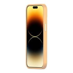 BASEUS Baseus Liquid Silica Gel etui za iPhone 14 Pro Max (rumena) + kaljeno steklo + komplet za čiščenje