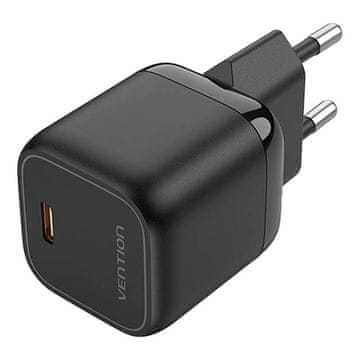 Vention Mrežni polnilnik Vention FAKB0-EU USB-C GaN 30 W (črn)