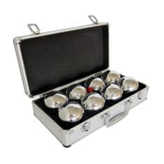 Master Set za petanko MASTER 8 kromiranih kroglic F.I.P.J.P. v aluminijastem ohišju