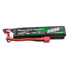 Gens Ace Akumulator Gens Ace 25C 2000mAh 2S2P 7,4V Saddle Airsoft Gun Lipo z konektorjem Mini Deans(T) Plug