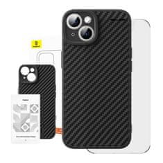 BASEUS Baseus etui iz sintetičnih vlaken za iPhone 15 Plus + kaljeno steklo
