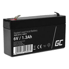 Green Cell Brez vzdrževanja akumulator AGM VRLA Green Cell AGM13 6V 1,3Ah (za alarmni sistem, blagajno, igrače)