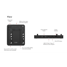 IcyBox IB-2915MSCL-C31 clone& dock postaja za M.2 NVME & SATA 2