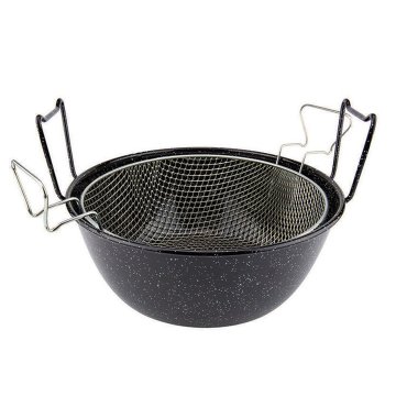 ILSA Kozica za cvrenje emajl 36cm + košara / indukcija / inox