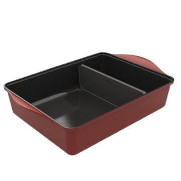 Pekač s separatorjem Incredible 39x26,5cm / rdeč / aluminij