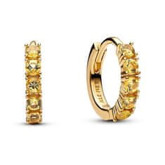 Pandora Pozlačeni prstani z rumenimi kristali Timeless Shine 263849C01