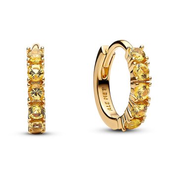 Pandora Pozlačeni prstani z rumenimi kristali Timeless Shine 263849C01